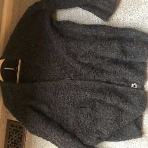 Free People Chunky Charcoal Grey Cardigan
